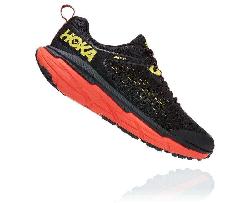 Hoka One One Challenger ATR 6 GORE-TEX - Tenis Corrida Trilha Homem Pretas / Verdes | PT-QKKsu1k